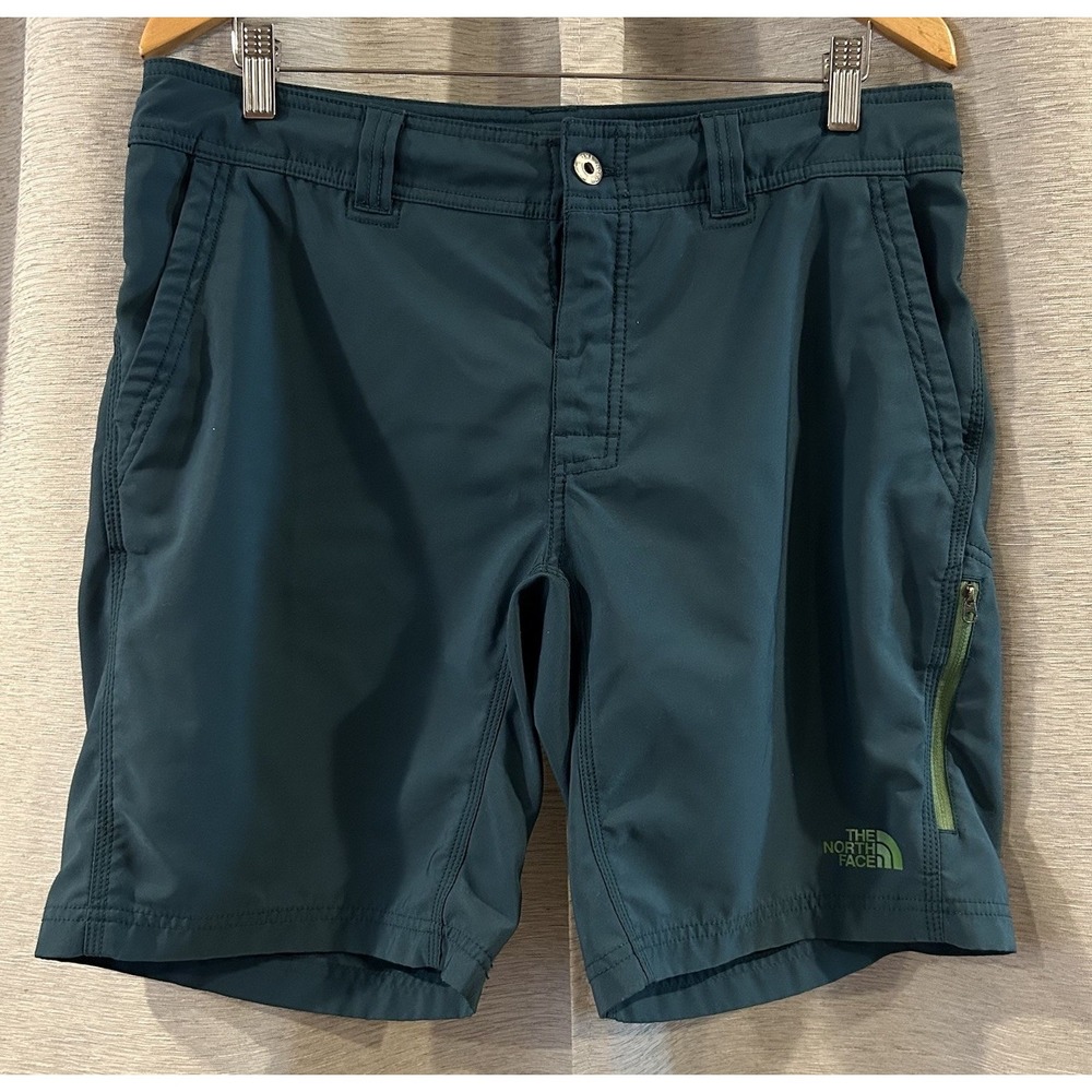 The North Face Board Shorts Mens 34 Green Drawstring Swim Trunks